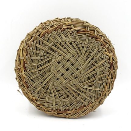 Hand-Woven Bamboo Steamer Grass Mat,Bamboo Steamer Liners Kitchen Grass Mat Rack Steamer Pad